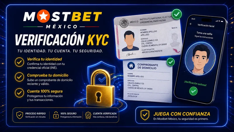 Verificación KYC con INE y comprobante de domicilio en Mostbet